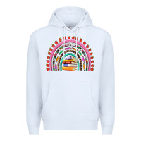 White teacher pen apple books rainbow Premium Hoodie - Artiststas