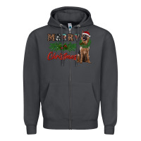 Smoke merry christmas german shepherd Zipper Hoodie - RanaPortraitStore