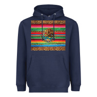 Navy serape leopard mexican Heavyweight Hoodie - Jasminsmagicworld