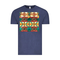 Vintage Denim native american aztec seamless pattern Vintage Tee - BundleAndBundleShop