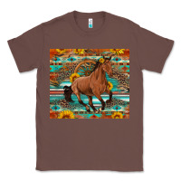 Chestnut galloping horse aztec sunflower Classic Tee - Artiststas