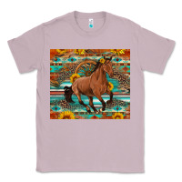 Lilac galloping horse aztec sunflower Classic Tee - Artiststas