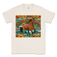 Natural galloping horse aztec sunflower Classic Tee - Artiststas
