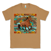 Toasted Coconut galloping horse aztec sunflower Classic Tee - Artiststas