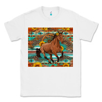 White galloping horse aztec sunflower Classic Tee - Artiststas