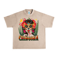 French Oak chingona sugar skull Urban Heavy Tee - BundleAndBundleShop