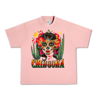 Salmon chingona sugar skull Urban Heavy Tee - BundleAndBundleShop