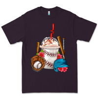 Plum Baseball Frappe Coffee Premium Tee - FaDigitalArtStudio