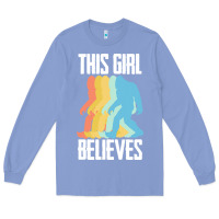 Colony Blue bigfoot t  shirt bigfoot   this girl believes t  shirt Long Sleeve Tee - DesigneFamous