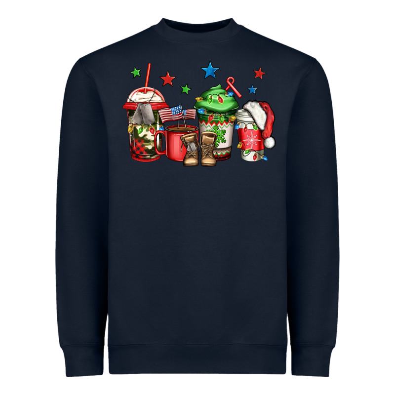 Army Christmas Coffee Heavyweight Sweatshirt by Jasminsmagicworld | Teevron