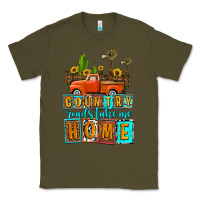 Army Green country roads take me home olivia Classic Tee - OliviaCreatesArt