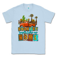 Dusty Blue country roads take me home olivia Classic Tee - OliviaCreatesArt