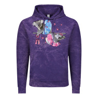 Cloud Purple Koalas With Tutu Vintage Hoodie - LillyAllenDesigns
