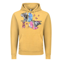 Vintage Mustard Koalas With Tutu Vintage Hoodie - LillyAllenDesigns