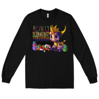 Black real dragon through christmas Long Sleeve Tee - CowhideDigitalArt