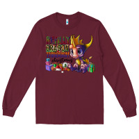Burgundy real dragon through christmas Long Sleeve Tee - CowhideDigitalArt
