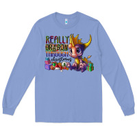 Colony Blue real dragon through christmas Long Sleeve Tee - CowhideDigitalArt