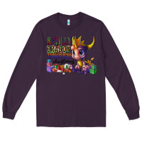 Plum real dragon through christmas Long Sleeve Tee - CowhideDigitalArt