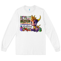 White real dragon through christmas Long Sleeve Tee - CowhideDigitalArt