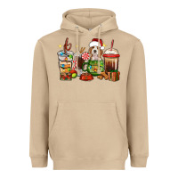 Mushroom Christmas coffee cups with Beagle Heavyweight Hoodie - RanaPortraitStore