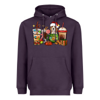 Plum Christmas coffee cups with Beagle Heavyweight Hoodie - RanaPortraitStore