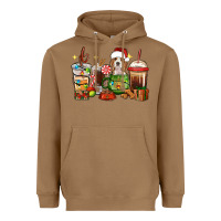 Toasted Coconut Christmas coffee cups with Beagle Heavyweight Hoodie - RanaPortraitStore