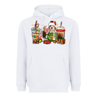 White Christmas coffee cups with Beagle Heavyweight Hoodie - RanaPortraitStore