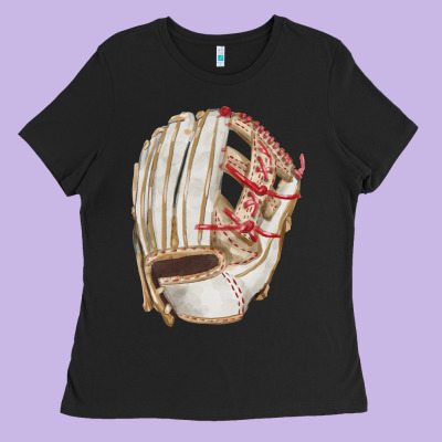 Catchers Mitt Fa Element Ladies Tee Designed By Fadigitalartstudio
