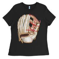 Black Catchers Mitt Fa Element Ladies Tee - FaDigitalArtStudio