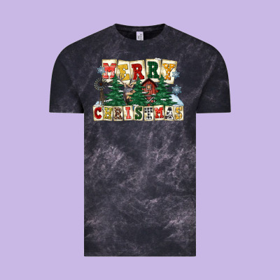 Merry Christmas Vintage Tee Designed By Fadigitalartstudio