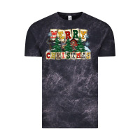 Cloud Black merry christmas Vintage Tee - FaDigitalArtStudio