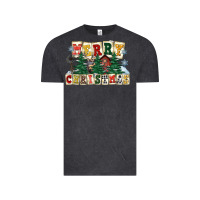 Vintage Black merry christmas Vintage Tee - FaDigitalArtStudio