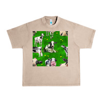 French Oak holstein cows seamless pattern Urban Heavy Tee - BundleAndBundleShop