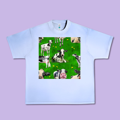 Holstein Cows Seamless Pattern Urban Heavy Tee Designed By Bundleandbundleshop