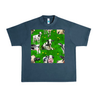 Midnight Navy holstein cows seamless pattern Urban Heavy Tee - BundleAndBundleShop