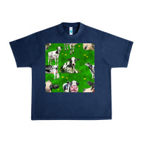 Navy holstein cows seamless pattern Urban Heavy Tee - BundleAndBundleShop
