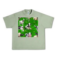 Oil Green holstein cows seamless pattern Urban Heavy Tee - BundleAndBundleShop