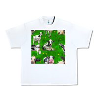 White holstein cows seamless pattern Urban Heavy Tee - BundleAndBundleShop