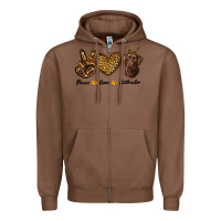 Chestnut peace love labrador Zipper Hoodie - RanaPortraitStore