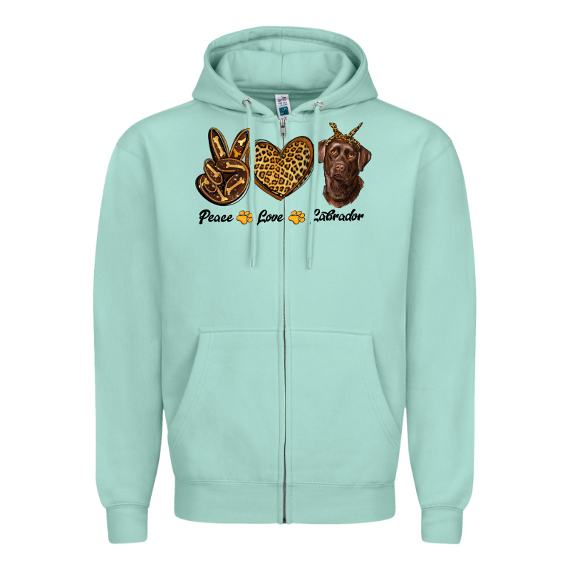 Peace Love Labrador Zipper Hoodie by RanaPortraitStore | Teevron