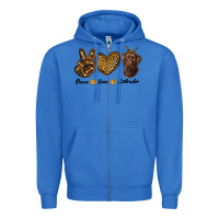 True Royal peace love labrador Zipper Hoodie - RanaPortraitStore
