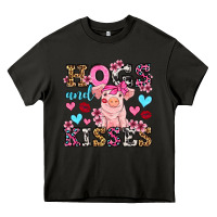 Asphalt hogs and kisses pig  olivia Heavy Core Tee - OliviaCreatesArt
