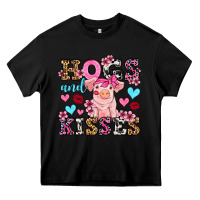 Black hogs and kisses pig  olivia Heavy Core Tee - OliviaCreatesArt