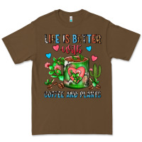 Cacao Life Is Better With Coffee And Plants Cactus Coffe Premium Tee - FaDigitalArtStudio