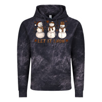 Cloud Black Let It Snow Snowmen Vintage Hoodie - LillyAllenDesigns