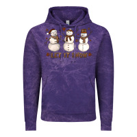 Cloud Purple Let It Snow Snowmen Vintage Hoodie - LillyAllenDesigns