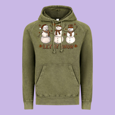 Let It Snow Snowmen Vintage Hoodie Designed By Lillyallendesigns