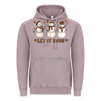 Vintage Zinc Let It Snow Snowmen Vintage Hoodie - LillyAllenDesigns