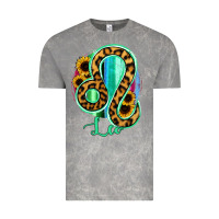 Cloud Rock Leo Zodiac Sign Sunflower Leopard Serape Vintage Tee - RanaPortraitStore