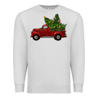 Dove Grey Christmas Trees With Truck Premium Sweatshirt - RanaPortraitStore